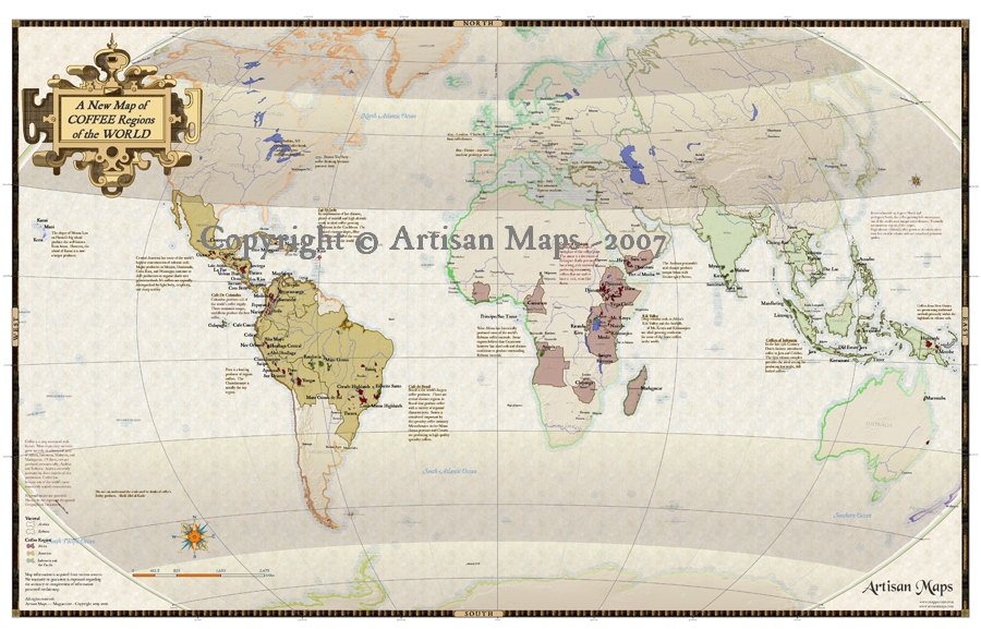 World Coffee Origins Map